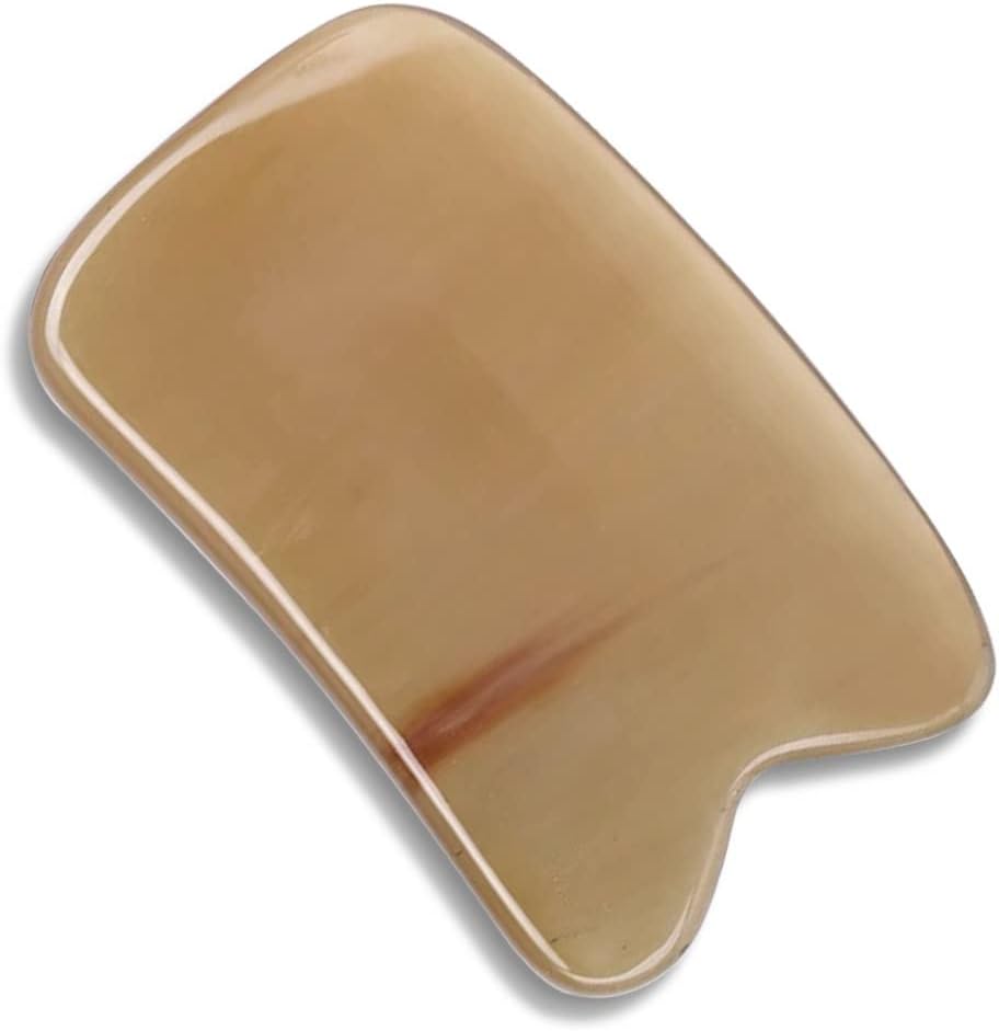 Gua Sha Tool for Body, Natural Buffalo Horn Guasha Board for Spa, Hand-Made Scraping Massage Facial Tool for Skin Care