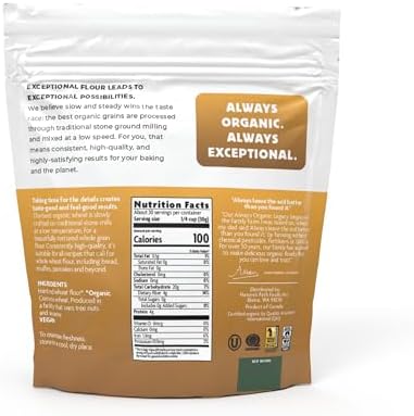 Nature's Path Organic Whole Wheat Flour, 32 oz (Pack of 1), Non-GMO