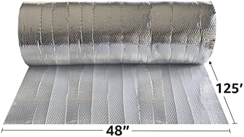 USA Reflective Insulation Bubble Roll, 48" Width x 125' Length, Colder Climates, One-Sided Thermal Bubble Roll, Radiant Barrier Wrap