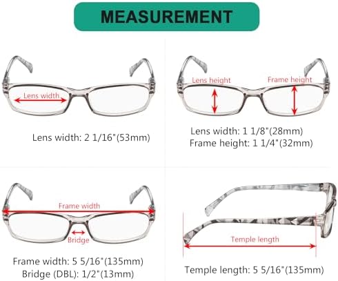 Eyekepper 6-pack Ladies Reading Glasses Stylish Women Readers - Grey +2.75
