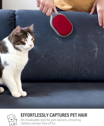 VASSON Double-Sided Lint Brushes, Classic Velvet Brush for Furniture and Clothing, Ideal for Pet Hair Removal