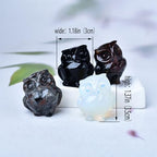 Natural Garnet Crystal Owl Decor Healing Stone Crystal Pocket Figurine Statue Hand Carved Polished Natural Gemstone Office Desk Meditation Spiritual Gift