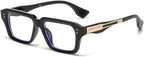 Junsika Classic Square Thick Glasses for Men Women Fashion Clear Lens Glasses