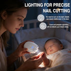 2Pcs Electric Automatic Nail Clipper for Seniors,Universal Automatic Fingernail Grinder,with LED Light & 3 Speeds, Silent Portable 3 in 1 Rechargeable Nail Trimmer for Whole Family & Travel Nail Care