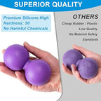 Aegero Peanut Massage Ball-Double Lacrosse Massage Ball, Mobility Ball for Myofascial Release,Yoga Therapy,Trigger Point Therapy,Muscle Knots and Acupoint Massage (Blue Firm Ball)