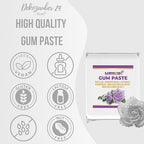 Dekozauber24 Flower paste, 1.1 LB, white, vegan, gluten free, edible gum paste with vanilla taste, icing, flexible and strong, cake decoration sugar paste