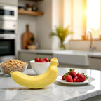 Yellow Banana Storage BPA-Free Outdoor Travel Case,Keep Fresh Banana Keeper and Protector, Cute Banana Carrier Storage Box for Picnic Camping,Food Containers