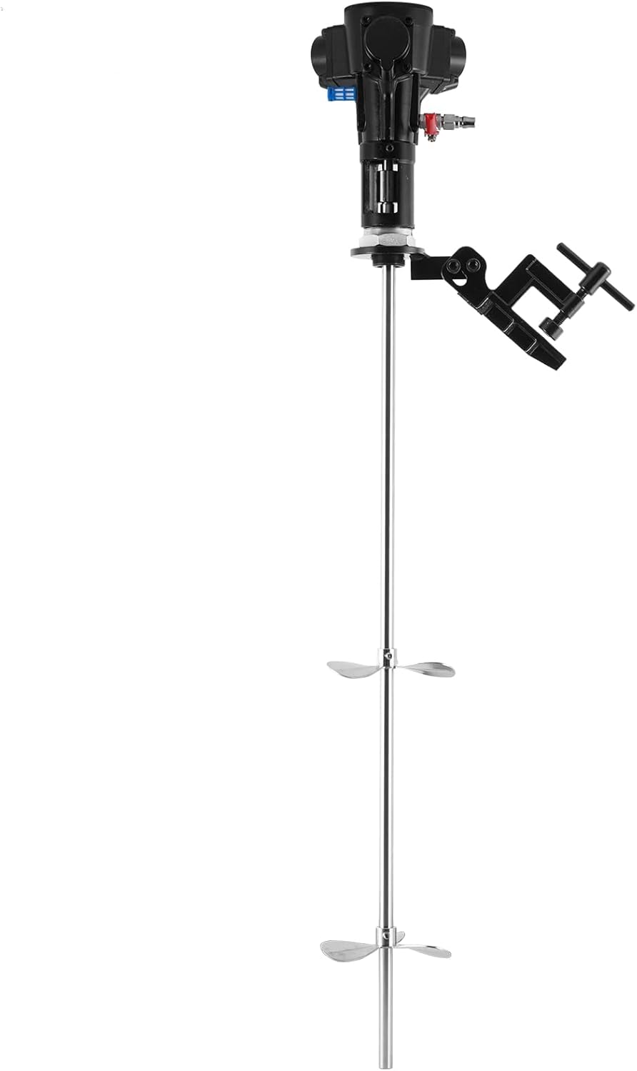 MXBAOHENG 50 Gallon Pneumatic Paint Mixer Stainless Steel Tank Barrel Clip Bracket Mixer Air Agitator 1/2HP