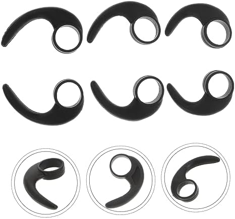 6Pcs Non Slip Sports Earphone Silicone Ear Hooks Comfortable Protective Earflap Clips with Large Medium Small for Secure Fit During Exercise
