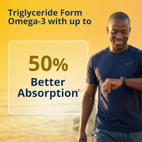 Metagenics OmegaGenics EPA-DHA 1000 mg - High Potency Omega-3 Fish Oil Supplement for Heart, Brain & Joint Health* - Sustainably Sourced - 60 Softgels