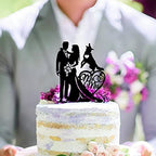 Custom Wedding Cake Topper With Dogs Bride And Groom With German Shepherd Heart Dog Cake Topper Personalized Wedding Topper Couple With Pet Cake Toppers Ideal Gift for Wedding Anniversary