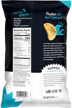 Popchips Potato Chips, Sea Salt & Vinegar, 4ct 5.0oz Share Bags, Low-Calorie, Gluten Free, Salty Snacks for Adults and Children, Non-GMO, Vegan & Kosher Friendly, 130 Calories Per Serving