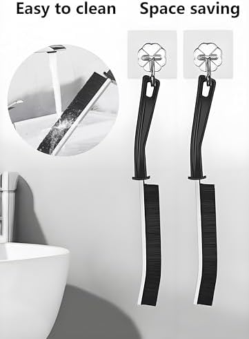 5-Pack Multifunctional Bathroom Cleaning Brushes - Hard Bristle, Long Handle, Cement Slurry Tool for Narrow Gaps & Home Spaces