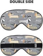 Cute Dachshund Dog Sleep Mask Eye Mask with Adjustable Strap Eye Sleep Shade Cover Blocks Light for Women Men Airplane Travel Nap