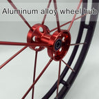 2 Pcs Wheelchair Rear Wheels 24" Pneumatic Rubber Tires, Quick Release Aluminum Hub with Bearing and Axle 1/2" Replacement Wheelchair Wheels, Manual Wheelchair Rear Wheel(Blue)