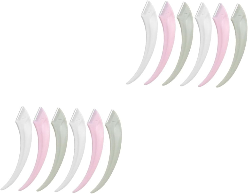 FOMIYES 2sets Stainless Steel Face Razors for Women Eyebrow Shaver Facial Hair Removal Tool 6pcs*2