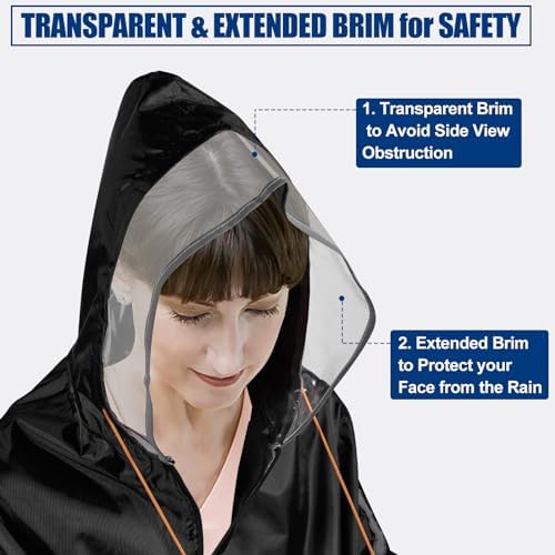 Mobility Scooter Rain Cover, 420D Oxford & EVA Fabric Electric Vehicle Rain Covers, Mobility Scooter Cover Waterproof Outdoor Wheelchair Poncho, Rain Poncho Cycling Jacket Suit