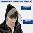 Mobility Scooter Rain Cover, 420D Oxford & EVA Fabric Electric Vehicle Rain Covers, Mobility Scooter Cover Waterproof Outdoor Wheelchair Poncho, Rain Poncho Cycling Jacket Suit