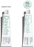Davids Hydroxi Fluoride Free Nano Hydroxyapatite Toothpaste for Remineralizing, Sensitive Support, Whitening, Antiplaque, SLS Free, Natural Peppermint, 5.25oz, Made in USA