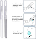 Patelai 100 Pieces Braces Brush for Cleaner Interdental Brush Toothpick Dental Tooth Flossing Head Oral Dental Hygiene Flosser Toothpick Cleaners Tooth Tool(White, Grey,Ideal Size)