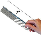 Bodhi Dog Stainless Steel Comb - Metal Detangler Grooming Brush for Dogs & Cats - Removes Knots, Tangles & Matted Fur - Ideal for Short & Long Hair - Reduces Shedding & Prevents Hair Breakage