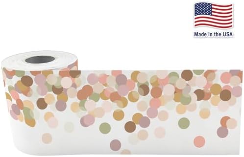 Teacher Created Resources Calming Confetti Straight Rolled Border Trim - 50ft - Decorate Bulletin Boards, Walls, Desks, Windows, Doors, Lockers, Schools, Classrooms, Homeschool & Offices