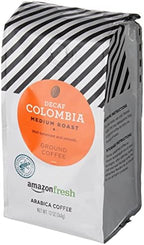 Amazon Fresh Decaf Colombia Ground Coffee, Medium Roast, 12 Ounce