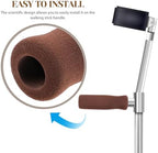 Crutch Handle Grips Non-Slip Cane Handle Wraps Ergonomic Comfortable Crutch Handgrips for Elderly Mobility Aid 4.52X1.25In 2-Pack