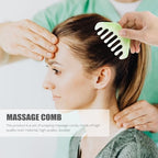 Healifty Meridian Comb 3-Pack - Ergonomic Resin Scraping Massage Combs for Body and Scalp Smooth Edges for Comfortable Guasha Massage on Neck Back and Head