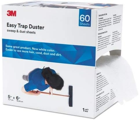 3M 59032W Easy Trap Duster, 5-Inch X 30ft, White, 60 Sheets/Box, 2 Pack