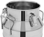 Stainless Steel Milk Can, 12L/3.17Gal Milk Bucket Wine Pail Bucket Portable Drink Container Anti-Leak Liquid Storage Container with Tight Lid and Handle for Milk Wine Oil