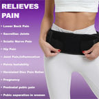 Si Joint Belt for Women & Men, Sacroiliac Belt(Medium fits 35"-46"), Pelvic Support Belt for Lower Back, Hip, and Sciatica Pain – Dual Compression | Non-Slip & Breathable Pain Relief Brace