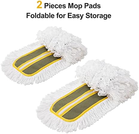 36" Microfiber Mop Pads 2 Pieces Just Fit CLEANHOME Industrial Dust Mop: B08R3F1ZZM,Green