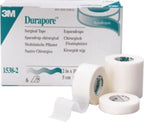 3M Durapore Surgical Tape 1/2"X10Yard Roll Silk Hypoallergenic - Pack of 12 Rolls - Model 1538-0