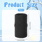 20 Pcs Black Finger Sleeves Breathable Finger Brace Elastic Support Compression Sleeves for Arthritis Thumb Splint for Relief Sports Protection for Basketball, Golf, Tennis