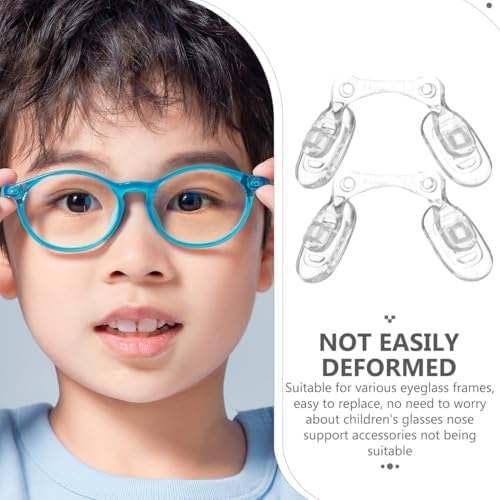 Didiseaon 2pcs Glasses Nose Pads Integrated Saddles Boys and Girls Adults Eyeglass Strap Saddles Bridge Silicone Nose Pads for Secure Fit