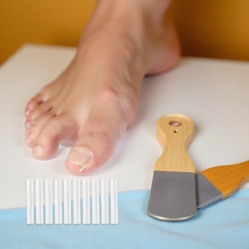 10Pcs White Ingrown Toenail Correction Strips Brace Kit, Ingrown Toenail Corrector Straightener Strips Recover Toenails Thick Pedicure Tool Toenail Straightener Strip for Men Women Foot Care Tool