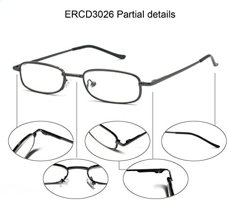 Lightweight Portable Metal Reading Glasses with Pocket Case for Men Women