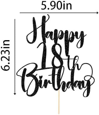 Happy Birthday 18th Cake Topper，Boys/Girls18th Birthday,18th Anniversary Party Cake Topper Decorations/Dinner Party Decorations (18)