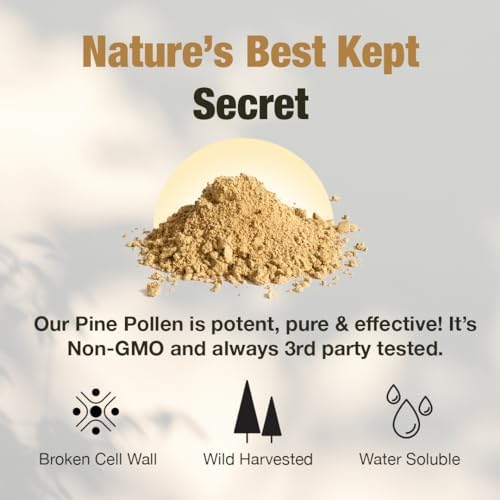 Samsara Herbs Pine Pollen Powder Wild Harvested - 99% Cracked Cell Wall (4oz/114g) Supports Healthy Energy & Longevity
