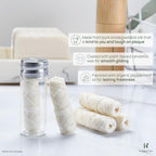 Natural Silk Dental Floss with Glass Dispenser | PFAS Free Dental Floss | Zero Waste Biodegradable | Mint (33 Yards)