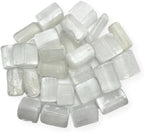 GEMSCITE Selenite 1/2 LB Tumbled Stones and Crystals Bulk Natural Crystal Kit for Reiki Healing Crystal Polished, Tumble Stones, Chakra Balancing, Good Luck, Reiki Gift, Home Décor