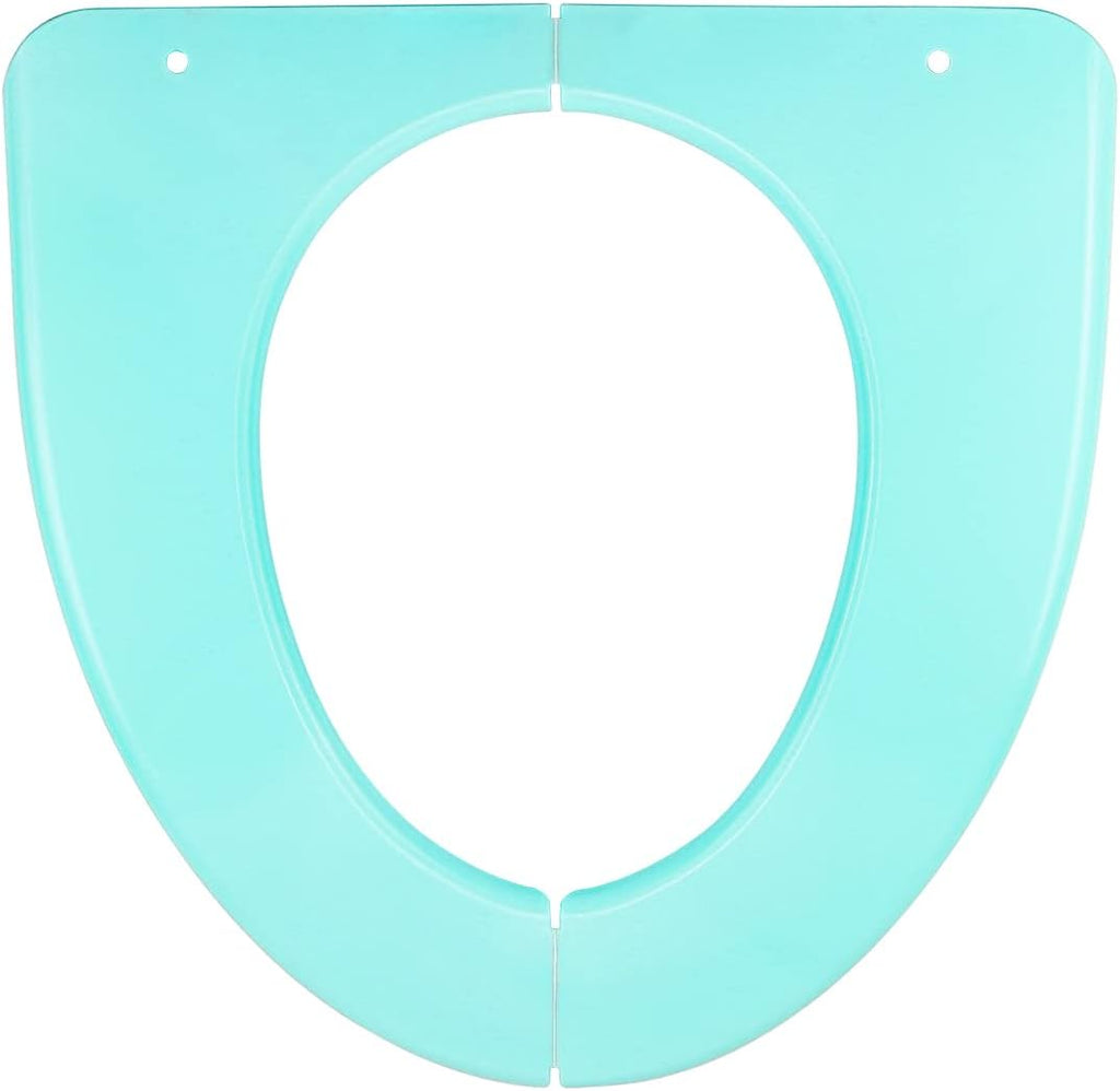 Adult Folding Toilet Pad Toilet Seat Plastic Toilet Cushion Washable Foldable Portable Toilet Seat Cover for Home Travel Office (Green)