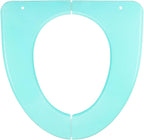 Adult Folding Toilet Pad Toilet Seat Plastic Toilet Cushion Washable Foldable Portable Toilet Seat Cover for Home Travel Office (Green)