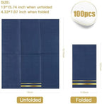 Tamone 100PCS 3-Ply Navy Blue Napkins - Premium Quality Disposable Napkins Soft and Absorbent for Wedding Party Birthday