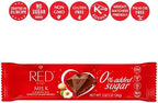 RED Delight®™ Hazelnut and Macadamia Milk Chocolate 12 Count Box of Grab N Go Travel Size Bars (0.92 Ounces Each) (1 Box - Total of 12 Bars + 14" Plush Teddy Bear)