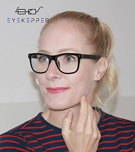 Eyekepper Readers Square Large Lenses Spring-Hinges Reading Glasses Women