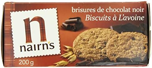 Nairns Oat Cookies Dark Chocolate Chip 7.1oz (200g) Case of 6