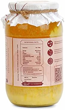 Indicow A2 Desi Kankrej Cow Ghee | Clarified Butter | Grass Fed, Pasture Raised Clarified Butter Fat, Keto, Paleo, Lactose Free, Casein Free, Non-GMO | a2 ghee grass fed(1000ML(33.8oz), A2 Cow Ghee) |