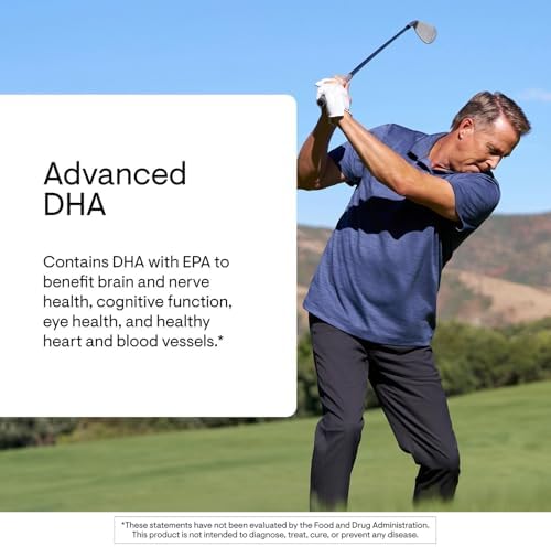 THORNE - Advanced DHA - Omega-3 Fish Oil Supplement with EPA & DHA in Triglyceride Form - Supports Brain, Nerve, Eye, Blood Vessel & Heart Health* - Third-Party Certified - Gluten-Free - 60 Softgels